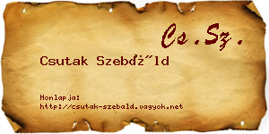 Csutak Szebáld névjegykártya